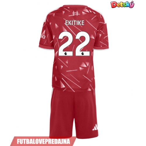 Lacne Dětský Futbalové dres Liverpool Hugo Ekitike #22 2026-27 Krátky Rukáv - Domáci (+ trenírky)